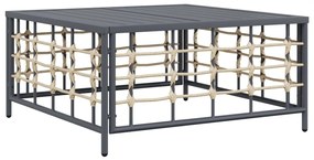 vidaXL Σαλόνι Κήπου Σετ 5 Τεμαχίων Ανθρακί Συνθετικό Ρατάν &amp; Μαξιλάρια