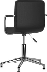 vidaXL Καρέκλες Τραπεζαρίας Περιστρεφόμενες 2 τεμ. Μαύρες Συνθ. Δέρμα