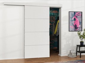 Συρόμενες πόρτες Dover 145, 26 kg, Άσπρο, Πλαστικοποιημένη μοριοσανίδα, Αλουμίνιο | Epipla1.gr