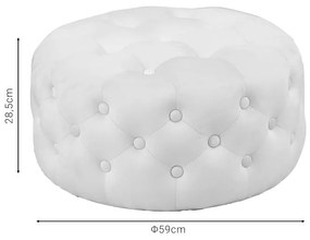 Σκαμπό-πουφ Ferdia βελούδο κρεμ Φ59x28.5εκ 59x59x28.5 εκ.