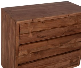 Συρταριέρα Fansi C8474.11 με 3 Συρτάρια από Μασίφ Ξύλο Ακακίας 80x35,5x86,5Υ εκ. 80x35.5x86.5 εκ.
