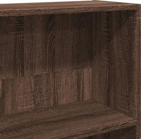 vidaXL Βιβλιοθήκη Καφέ Δρυς 80x24x143 εκ. από Επεξεργασμένο Ξύλο