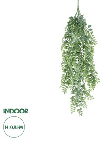 GloboStar® Artificial Garden HANGING FERN BRANCH  20831 Τεχνητό Διακοσμητικό Κρεμαστό κλαδί Φτέρης Μ30 x Π10 x Υ85cm