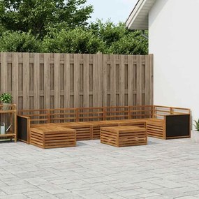 vidaXL Σειρά Καναπέ Εξωτερικού 8 pcs Φυσικό