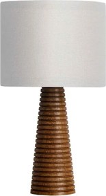 Βάση για Επιτραπέζιο Φωτιστικό Cone Small E27 από Μασίφ Ξύλο Σκούρο