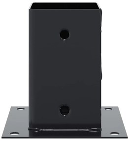 vidaXL Βάσεις στύλων τετράγωνες 12 τεμάχια Χάλυβας με επικάλυψη σκόνης