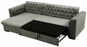 Chesterfield γωνιακός καναπές Comfivo 252, Λειτουργία ύπνου, Αποθηκευτικός χώρος, 275x154x82cm, 115 kg, Πόδια: Πλαστική ύλη | Epipla1.gr