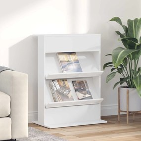 vidaXL Ράφι Περιοδικών Λευκό 70 x 41 x 96 εκ. Επεξεργασμένο ξύλο