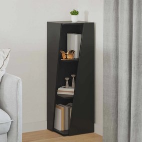 vidaXL Πλευρικό Ράφι Μαύρο 33 x 32 x 100,5 εκ Επεξεργασμένο ξύλο