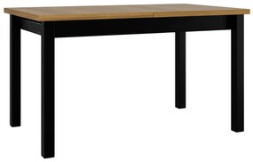 Τραπέζι Victorville 359, Grandson δρυς, Μαύρο, 76x80x140cm, 40 kg, Επιμήκυνση, Πλαστικοποιημένη μοριοσανίδα, Ξύλο | Epipla1.gr