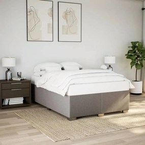 vidaXL Σκελετός Κρεβατιού Χωρίς Στρώμα Taupe 160x200 εκ. Υφασμάτινο