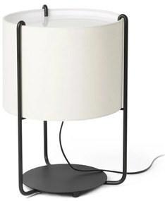 Επιτραπέζιο Φωτιστικό Drum 24020-31 E27 15W Black - Beige Faro Barcelona Aluminium, Textilene