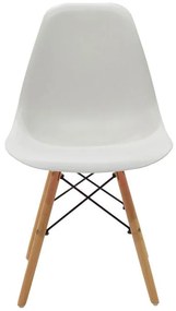 Καρέκλα Julita PP λευκό-φυσικό πόδι 46x50x82εκ 46x50x82 εκ.