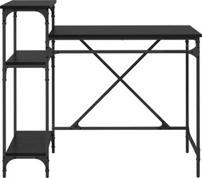 vidaXL Γραφείο Μαύρη Οξυά 105 x 50 x 90 cm Επεξεργασμένο ξύλο