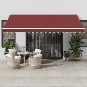 Τέντα Πτυσσόμενη Χειροκίνητη Μπορντό 450x300 εκ.