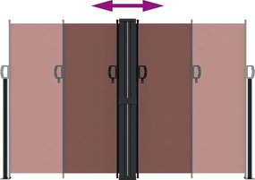 vidaXL Σκίαστρο Πλαϊνό Συρόμενο Καφέ 160 x 600 εκ.