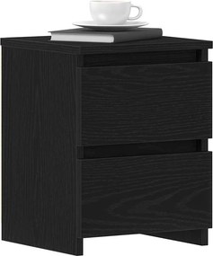 vidaXL Κομοδίνο 2 pcs Μαύρη Οξυά 30 x 30 x 40 cm Επεξεργασμένο ξύλο