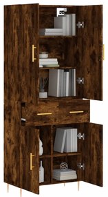 vidaXL Ντουλάπι Καπνιστή Δρυς 69,5x34x180 εκ. από Επεξεργασμένο Ξύλο