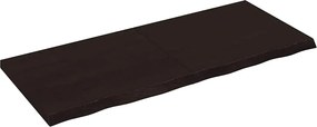vidaXL Επιφάνεια Τραπεζιού Σκούρο Καφέ 120x50x(2-4)εκ Επεξ. Μασίφ Δρυς