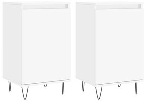 vidaXL Ντουλάπια 2 τεμ. Λευκά 40 x 35 x 70 εκ. από Επεξεργασμένο Ξύλο