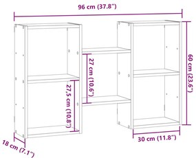 Ραφιέρα Τοίχου Καφέ Δρυς 96x18x60 εκ. Επεξεργασμένο Ξύλο - Καφέ