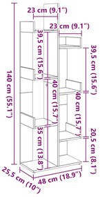 ΒΙΒΛΙΟΘΗΚΗ ΠΑΛΙΟ ΞΥΛΟ 48 X 25,5 X 140 ΕΚ. ΑΠΟ ΜΟΡΙΟΣΑΝΙΔΑ 856694