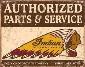 Μεταλλική πινακίδα Indian motorcycles - Authorized Parts and Service