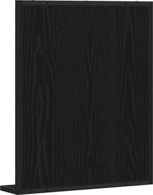 vidaXL Καθρέφτης με ράφι Επιτοίχιο Μαύρη δρυς 50 x 12 x 60 εκ