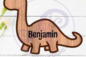 Intra απο ξύλο plywood 3mm-4mm πάχος Σημάδι επιπέδων περιγράμματος δεινοσαύρου Brontosaurus Δίασταση 6x6 cm INTRAFABR-110796710