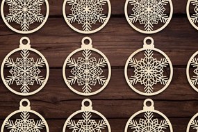 Intra απο ξύλο plywood 3mm-4mm πάχος Χριστουγεννιάτικο στολίδι Δίασταση 8x8 cm INTRAFABR-79666796