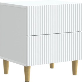 vidaXL Κομοδίνο 2 τεμ. Λευκό 43 x 34,5 x 48 εκ Επεξεργασμένο Ξύλο