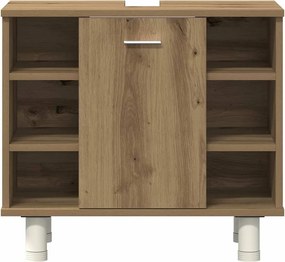 vidaXL Σετ Επίπλων Μπάνιου 3 Τεμαχίων Τεχνίτης Δρυς από Τεχν. Ξύλο