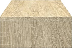 vidaXL Βάση Οθόνης Ρυθμιζ. Sonoma Δρυς 60x24x10,5 εκ. Επεξεργ. Ξύλο