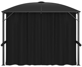 vidaXL Κιόσκι με Κουρτίνες Ανθρακί 300 x 300 x 265 εκ.
