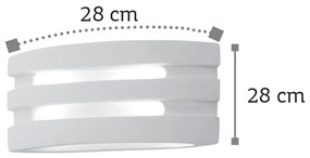 Επιτοίχιο φωτιστικό λευκό από γύψο (43390) - 43390