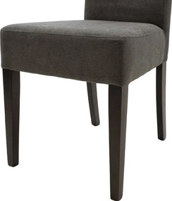 Καρέκλα Ditta pakoworld ανθρακί ύφασμα - πόδια ξύλο μασίφ wenge
