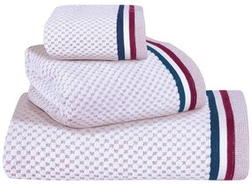 Πετσέτες 3075 (Σετ 3τμχ) White-Red-Blue Greenwich Polo Club Towels Set 70x140cm 100% Βαμβάκι