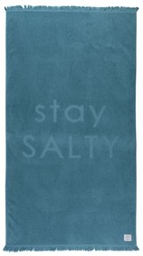 Πετσέτα Θαλάσσης Stay Salty Teal Nef-Nef Beach 90x170cm 100% Βαμβάκι