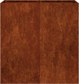 vidaXL Γλάστρα Κήπου Σκ rusty 80 x 40 x 80 cm