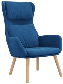 vidaXL Πολυθρόνα Relax Μπλε Βελούδινη