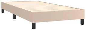 vidaXL Κρεβάτι Boxspring με Στρώμα Καπουτσίνο 80x200 εκ. Συνθ. Δέρμα