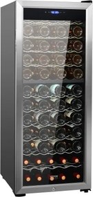 VEVOR 80-Bottle Wine Cooler Dual Zone Freestanding Refrigerator LED Light Lock