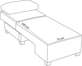 1-Seat Sofa-Bed Perenna Linen Left - Cream Cream