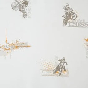 Ταπετσαρία τοίχου motorcross orange