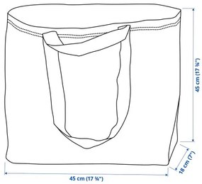 SÄCKKÄRRA τσάντα αγορών, 18x45x45 cm/36 l 605.729.54