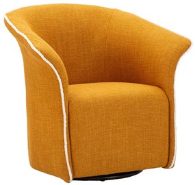 Πολυθρόνα Περιστρεφόμενη Μουσταρδί SIENA 66x80x83.5