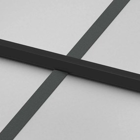 vidaXL Εσωτερική Πόρτα Μαύρη 93 x 201,5 εκ. Ψημένο Γυαλί & Αλουμίνιο