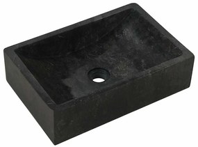 vidaXL Νιπτήρας Γυαλιστερό Μαύρο 45 x 30 x 12 εκ. Μαρμάρινος