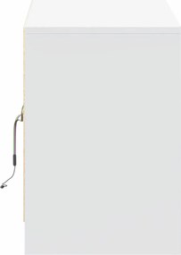 vidaXL Έπιπλο Τηλεόρασης με LED Λευκό 100x34x50 εκ. από Επεξ. Ξύλο