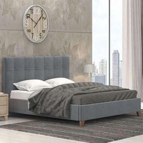 Κρεβάτι Nο62 150x200x111cm Dark Grey Διπλό
